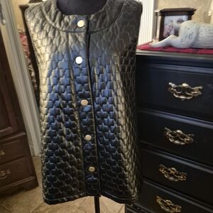 Black Quilted Sleeveless Jacket